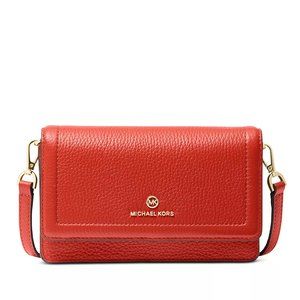 Michael Kors Jet Set Charm Sm Phone Crossbody Leather - Deep Orange 32S1GT9C5L
